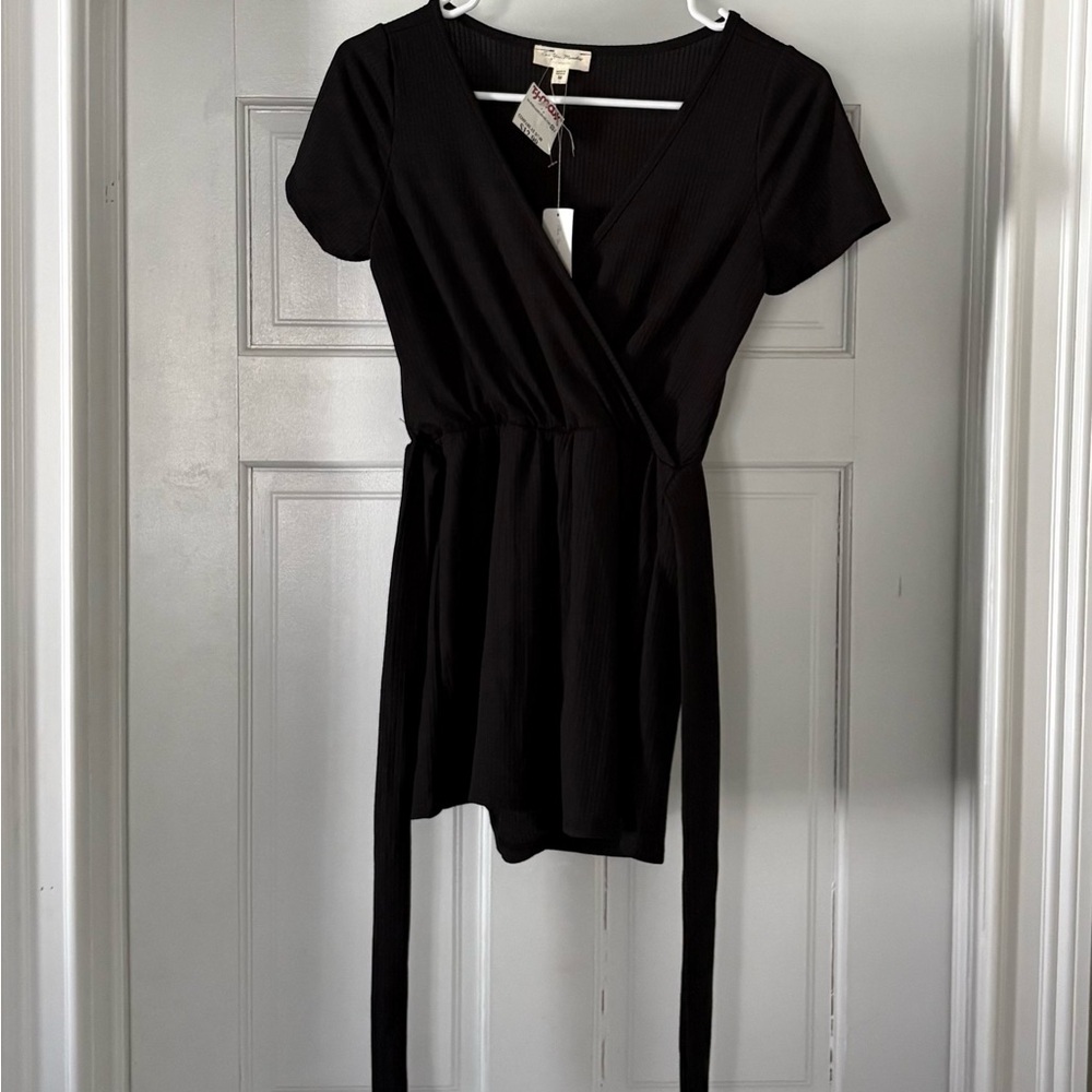NWT See You On Monday Juniors SIze Medium Chic Black Romper